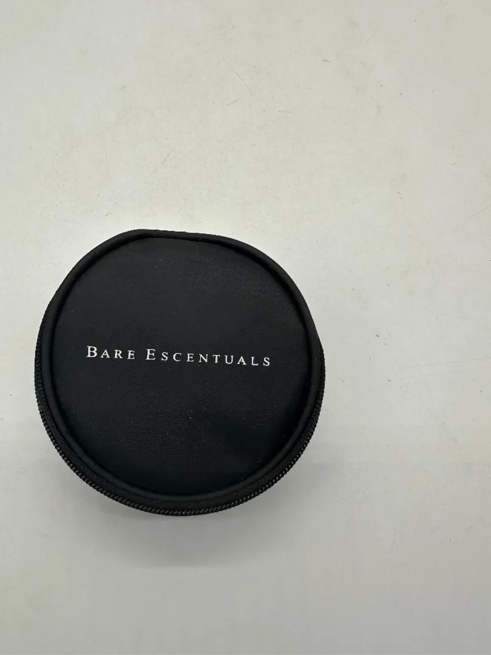 New Bare Escentuals Refillable Make Up Compact Mirror & Brush Black